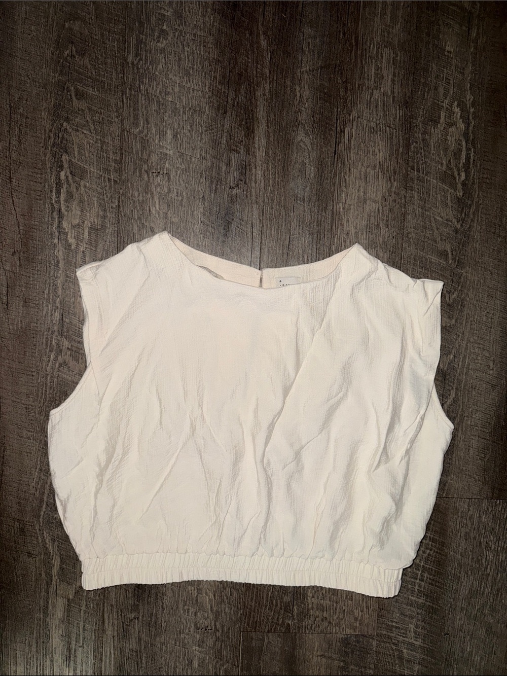 a new day White Cropped Sleeveless Top
